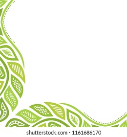 Beautiful green nature background of leaves. Vector illustration