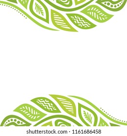 Beautiful green nature background of leaves. Vector illustration