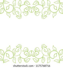 Beautiful green nature background of leaves. Vector illustration