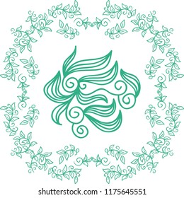 Beautiful green nature background. Vector illustration