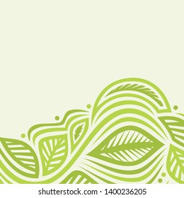 Beautiful green nature background. Vector illustration