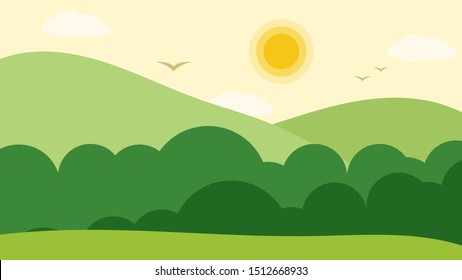 beautiful green nature background vector