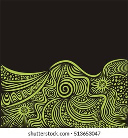 Beautiful green nature background. Vector illustration.