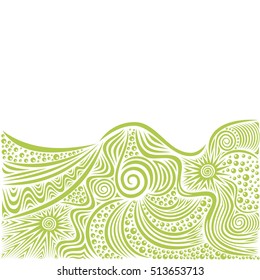 Beautiful green nature background. Vector illustration.
