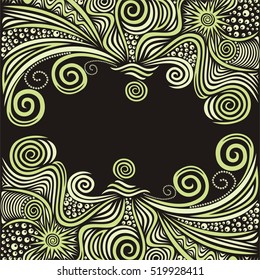 Beautiful green nature background. Vector illustration.