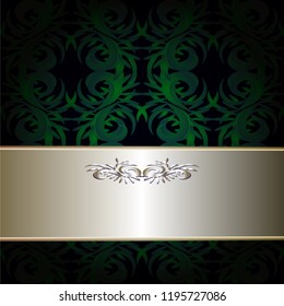 beautiful green seamless pattern with ornament