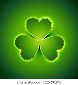 beautiful green shamrock leaf st patrick's day background