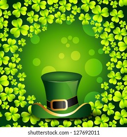 beautiful green shamrock leaf st patrick's day background