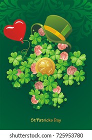 Beautiful green st patrick day background Vector Illustration EPS8