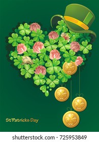 Beautiful green st patrick day background Vector Illustration EPS8