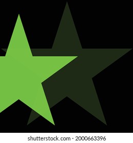 schöne grüne Sterne-Vorlage 