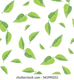 Beautiful Green tea seamless pattern