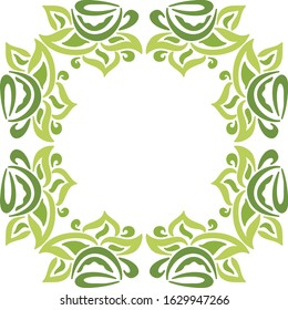 Beautiful green tea. Vector illustration