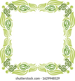 Beautiful green tea. Vector illustration