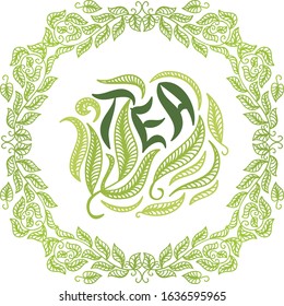 Beautiful green tea. Vector illustration