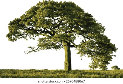 Hermosa Ilustración vectorial de Árbol Verde | Naturaleza, Medio Ambiente y Eco Concepto