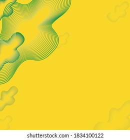 Hermoso vector verde y diseño de fondo amarillo. 