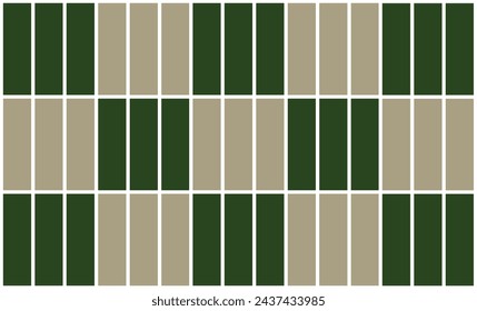 Hermoso fondo de pared de ladrillo vertical verde. Patrón de ladrillo colorido. Diseño de impresión. Diseño gráfico. Vector pattern.Geometric pattern. Fondo de color pastel. Color del tono de tierra. Patrón de tela.