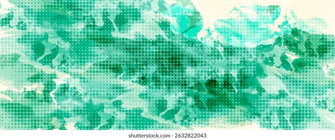 Beautiful  Green Watercolor Premium Template Background. Modern Vector Illustration Eps 10