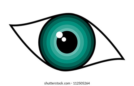 Beautiful green woman eye Ã?Â¢?? symbol, vector