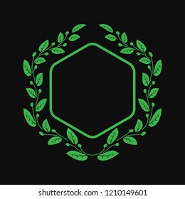beautiful green wreaths, vector illustration