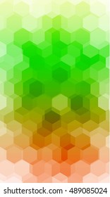 beautiful green, yellow color hexagonal background. vector illustration. polygonal pattern. design for banner, presentation, wallpaper.