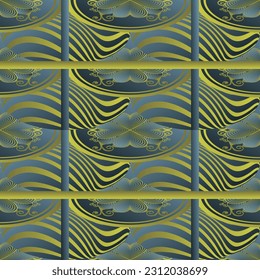 Beautiful green and yellow color seamless textured abstract background