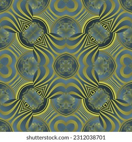 Beautiful green and yellow color seamless textured abstract background