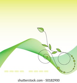 Beautiful green and yellow vector background