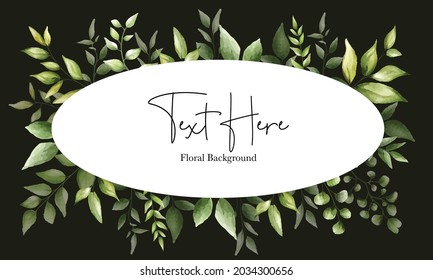 beautiful greenery leaves background design with alcohol ink