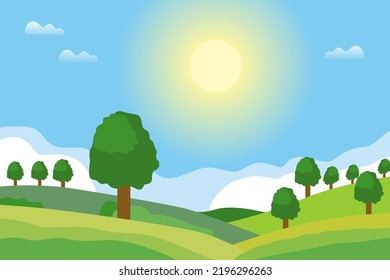 Hermosa vegetación y paisajes montañosos