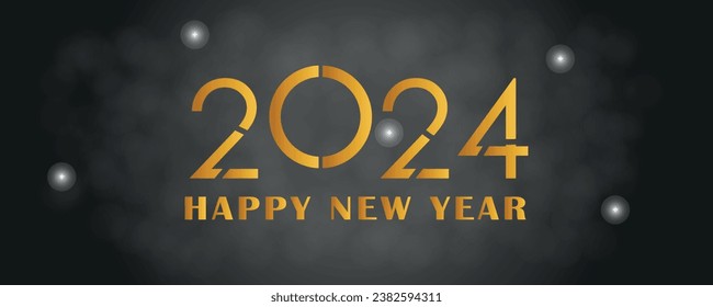 Beautiful greeting banner for New Year 2024