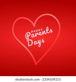 Beautiful greeting card, banner, poster, backdrop, background for parents day. Family concept. Annual celebration. Vector illustration with text