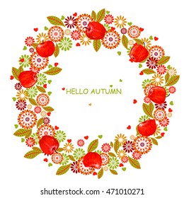 Beautiful greeting card. Bright illustration, can be used as creating card, invitation card for wedding, birthday and other holiday and cute background.