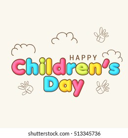 A beautiful greeting card of children's day celebration. A beautiful greeting card of children's day celebration.