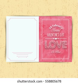 Beautiful greeting card decorated with dodling text Love for Valentine's Day Celebration.