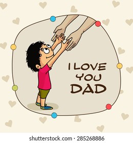 Beautiful greeting card design for Happy Father's Day celebrations. 