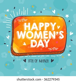 Beautiful greeting card design for Happy International Women's Day celebration.