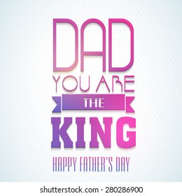 Beautiful greeting card design with shiny text Dad You art the Best on sky blue background for Happy Father's Day celebration.