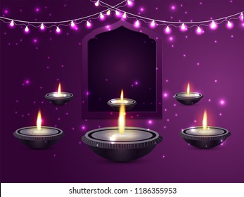 Beautiful greeting card for Diwali festival. Happy Diwali festival sale banner & background illustration. Diwali illustration for Diwali festival celebration in India.