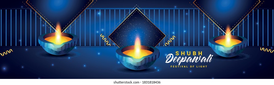 Beautiful greeting card for Diwali festival. Happy Diwali festival sale banner & background illustration. Diwali illustration for Diwali festival celebration in India.