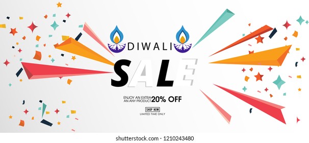 Beautiful greeting card for festival of diwali celebration.