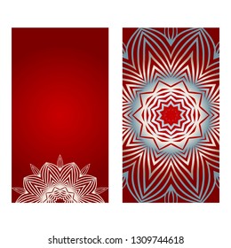 Beautiful Greeting Card For Festival Diwali. Background Vector Ilustration. Festival Celebration In India . Red silver color.