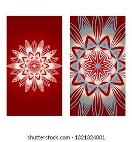 Beautiful Greeting Card For Festival Diwali. Background Vector Ilustration. Festival Celebration In India . Red silver color.