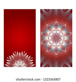 Beautiful Greeting Card For Festival Diwali. Background Vector Ilustration. Festival Celebration In India . Red silver color.