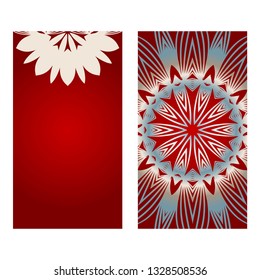 Beautiful Greeting Card For Festival Diwali. Background Vector Ilustration. Festival Celebration In India . Red silver color.