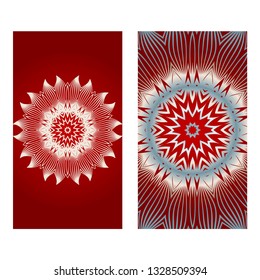 Beautiful Greeting Card For Festival Diwali. Background Vector Ilustration. Festival Celebration In India . Red silver color.