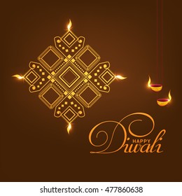 Beautiful greeting card for festival of diwali celebration.