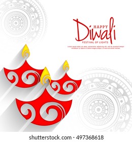 Beautiful greeting card for festival of diwali celebration.