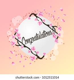 beautiful greeting card with flower background